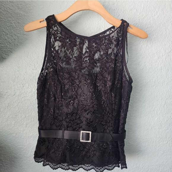 Scott McClintock lace belted vintage blouse - Picture 2 of 11